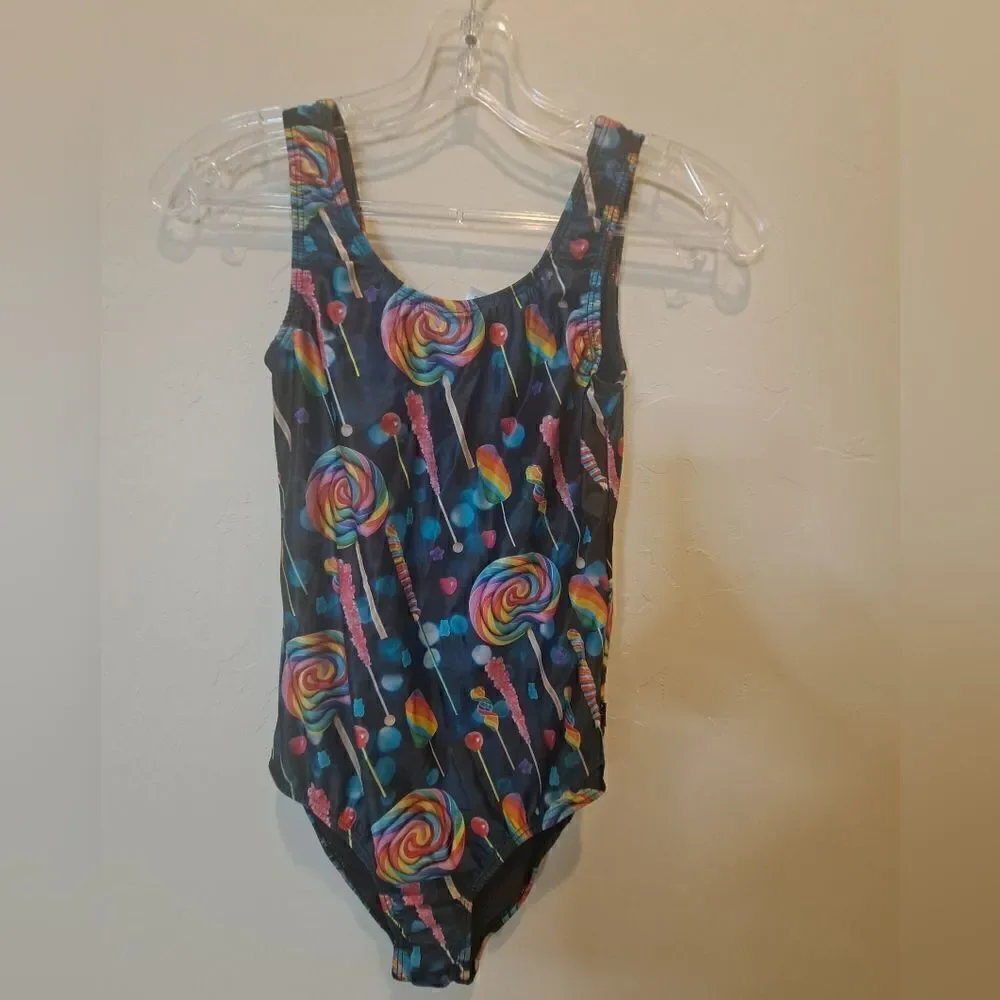 Terez girls size 16 candy print one piece swimsuit NWOT